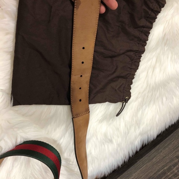 GUCCI CLASSIC GREEN/RED/WHITE BELT VGUC - Picture 6 of 8